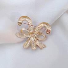 Christmas Alloy Enamel Brooch, Cute Bell And Candy Cane Shaped Pin, Holiday Suit And Sweater Accessory Gift - Multicolor - View 5