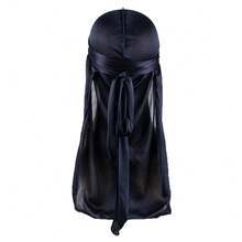 ZTZI Silky Satin Durag Long Tail Head Wrap Wave Hair Doo Rag, Soft Stretch Hip Hop Hair Turban Multiple Solid Colors Street Accessory - T4801 - View 21