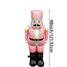 1pc Red/Pink Standing Nutcracker Shaped Balloon, Suitable For Christmas Party Atmosphere Decoration, Winter Theme Party, Christmas Photo Prop Balloon - View 6