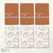 2/4/6pcs Pumpkin Pattern Printed Kitchen Towels, Super Soft Microfiber Highly Absorbent Tea Towels, Dish Cloths, Cleaning Towels, Hand Towels, Suitable For Cooking, Baking, Wiping Cleaning And Kitchen Decor, Kitchen Accessories, Daily Essentials - Multicolor - View 14