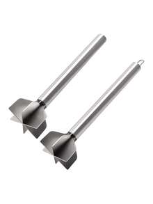 1pc 304 Stainless Steel Meat Grinder, Multi-Functional Cross Blade Meat Mincer With Stirring Paddle, For Burger Sauce And Fillings, Available In Long And Short Sizes, Practical Kitchen Cooking Tool - Multicolor - View 3