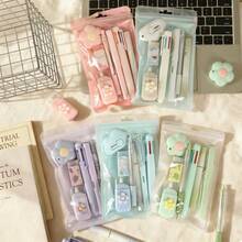 7pcs Stationery Set Gift Box, High-Value Student Graduation Season Happy Gift, Learning Stationery Souvenir, Student Ins Style Back To School Essential Stationery Gift Box, Multi-Color Options, Student Office Use, Teen Girl Gift, Back To School/Back To School Season/Halloween/Christmas Essential - Multiple Styles - View 4