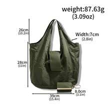 1pc Reusable Mini Keychain Tote Bag With Key Ring, Foldable Supermarket Shopping Bag, Daily Use Accessory - Multicolor - View 19