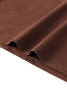ZYNTH BALENO Kaos Pria Lengan Panjang Raglan Longgar dengan Kerah Bulat dan Motif Patchwork, Cocok untuk Gym, Lari, dan Mendaki. - Coklat - View 6