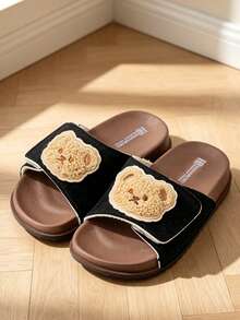 HAHABOBO Sandal Selop Platform EVA dengan Tali Lebar yang Dapat Diatur untuk Anak-Anak Unisex, Sandal Selop Ringan dengan Ujung Terbuka, Cocok untuk Semua Musim, Aktivitas Luar Ruangan, Pantai, Liburan Sehari-hari, dan Hadiah. - Hitam - View 1