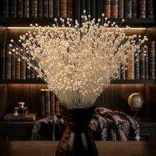 300pcs Mini Pearl Beaded Flower Stems, Small Pearl Floral Pins, Bridal Wedding Bouquet Pearl Floral Pins, Party Decoration Pearl Beaded Flower Stems, DIY Floral Arrangement Supplies, Wedding & Party, Home Decor Crafts - White - View 3
