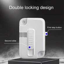 3pcs Adjustable Window Security Locks - Self-Adhesive, No Drilling Installation, Durable Metal And Plastic, For Home Security, Ventilation And Privacy, Home Security Locks, Stylish Lock Design, Easy To Install Locks - A - View 3