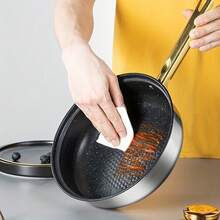 Juego de utensilios de cocina de 6 piezas, juego de ollas de caldo de acero inoxidable, juego de ollas de caldo bivalvas chapadas en oro, uso para camping al aire libre, cocina familiar, Navidad, Día de San Valentín, Día de Acción de Gracias, comida para llevar - 6 piezas - Ver 6