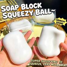 1pc Handmade Squeezable Soap Squishy Ball With Sound, Soft Handmade Stress Relief Toy, Anxiety Relief, Fidget Toy, Hand Pressure Relief, Best Gift For Birthday Party Christmas Valentine's Day, ASMR Toy - Multicolor - View 4