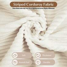 Bean Bags - White + Corduroy + Foam - View 8