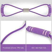 8-Figure Resistance Band With Thick Anti-Slip Foam Handles, Shoulder Opening And Back Sculpting Full Body Training Equipment, Yoga Stretching, Home Fitness, Gym CrossFit Workout Accessory - Multicolor - View 8