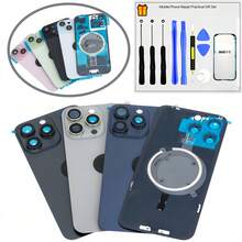 Repair Back Cover Kit Compatible With IPhone 15/15plus/15Pro/15Pro Max Back Glass Battery Cover Free Repair Tools + Sealing Adhesive Strip, For Replacement And Repair - Multi-color - View 2