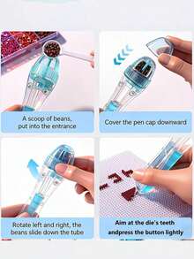 2.6mm Pixel Art Automatic Bead Mechanical Pen, Enhanced Visibility, Transparent Shell, Comfortable Handle, Portable DIY Pixel Bead Craft Project Tool - A - View 8
