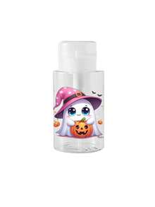 Halloween Ghost Pumpkin Monster Print Push Down Dispenser Bottle, Refillable Clear Plastic Liquid Container For Nail Polish Remover, Makeup Remover - Multicolor - View 13