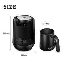 HiBREW H9 Turkish Coffee Maker: Rapid Heating For Ground Coffee, Instant Coffee, And Fresh Coffee Powder. Features Smart Overflow Protection, Easy Operation, Automatic Shut-Off, And A Detachable Coffee Pot For On-The-Go Brewing. - EU F Type Plug(220-240V) - View 5