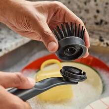 1pc Multi-Function Cleaning Brush With Base + Replaceable Cleaning Pad, Vertical Long Handle Brush With Base. Suitable For Kitchen Sink And Dish Cleaning, Colorful Space-Saving Design, Practical Daily Household Tool - Long-handle Cleaning Brush - View 3