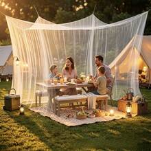 White Mosquito Netting 220*200*240cm For Patio | Heavy Duty Gazebo Net | Sunshade Canopy, Suitable For Porch, Garden And Terrace | Outdoor Home Insect Screen Extra Large Outdoor Mosquito Netting Patio Terrace Single Door Mosquito Net Gazebo Tent Insect-Proof Hanging Curtain Mosquito Protection - Multiple Styles - View 6