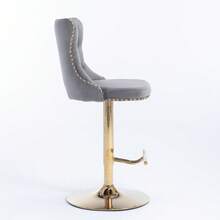 Barstools - Gray + Velvet + Foam - View 9