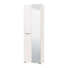 Dmora Griante - Guardaroba 2 Ante, 60x193h cm Bianco, Appendiabiti - Bianco - Visualizzare 2