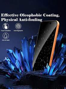 3pcs Anti-Peeping Tempered Glass Screen Protector, Compatible With IPhone Duo/18 Pro/18 Pro Max/17 Pro Max/17 Pro/17/16/15/14/13/12/11/XS/XR/X Series, Full Screen Coverage High Definition Glass Film, 9H Hardness Anti-Scratch Anti-Fingerprint, Waterproof Shockproof, Bubble-Free, Suitable For Phone Case Phone Screen Protection Accessories - Black - View 6