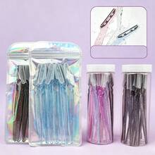 8pcs Mini Manual Crystal Handle Safety Net Anti-Scratch Makeup Eyebrow Trimmer, Portable Eyebrow Shaver And Hair Removal Razor, Face Razor, Wax Hair Removal, Shaver For Women - Multicolor - View 4