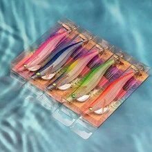 ANFS 5pcs Set Umpan Udang EGI Horizontal Jig Cumi-cumi untuk Memancing di Laut, Gurita, Sotong, dan Ikan Laut Lainnya - MultiWarna - View 11
