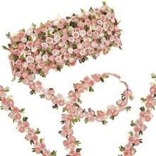3/5英吋彩色花卉裝飾蕾絲貼花縫藝玫瑰蕾絲飾邊刺繡滌綸，適用於婚紗裝飾DIY派對裝飾衣物 - 多色 - 查看 21