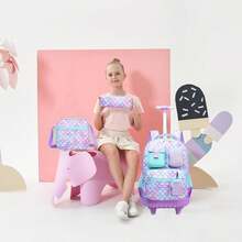 3PCS Rolling Backpack For Girls Bookbag Set For Girls With Crossbody Bag And Pencil Case For School And Travel Back To School - Girls' Trolley School Bag - View 7