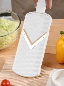 Multifunctional Handheld Slicer, Stainless Steel V-Shaped Blade, Comfortable Grip, Easy To Clean, Kitchen Salad Preparation Tool, No Power Needed To Slice Cabbage - Multicolor - View 12