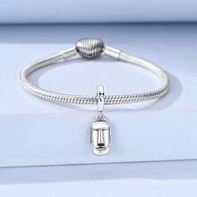 1pc Unique Prayer Bead Silver Cubic Zirconia Cross Safety Clasp, Perfect For Pairing With Original Bracelets, Necklaces And Bangles, For DIY Jewelry Making, Also A Great Birthday Gift For Female Friends. - Silver - View 10