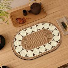 Kitchen Dish Drying Mat, Table Mat, Absorbent Mat, Countertop Tableware Mat, Bowl & Plate Drying Mat, Coffee Mat, 3.6mm Thickness - Multi-circle Woven - View 8