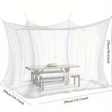 White Mosquito Netting 220*200*240cm For Patio | Heavy Duty Gazebo Net | Sunshade Canopy, Suitable For Porch, Garden And Terrace | Outdoor Home Insect Screen Extra Large Outdoor Mosquito Netting Patio Terrace Single Door Mosquito Net Gazebo Tent Insect-Proof Hanging Curtain Mosquito Protection - Multiple Styles - View 11