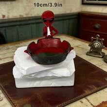 1 Piece Of Red 1pc ABS Plastic (ABS Resin) Ashtray - Red - View 6