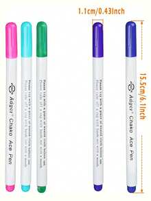 12pcs Disappearing Ink Pens, Water-Soluble Fabric Marker Pens, Sewing Art DIY Tracing Embroidery Supplies, Blue And Purple, Sewing Marking And Tracing Tools (Random Style, Random Color) - Multicolor - View 8