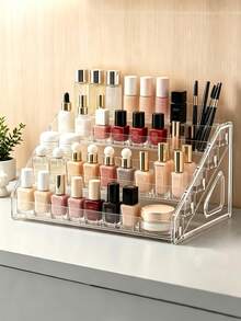 7/5/3 Tier Detachable Multi-Function Storage Rack, Can Hold Perfume, Cosmetics, Glasses, Nail Polish..Essential Oils, Nail Salon Tools And Accessories, Plastic Material, Large Capacity Design, Suitable For Use In Vacation Beach, Bathroom, Bedroom And Other Places. - Multicolor - View 3