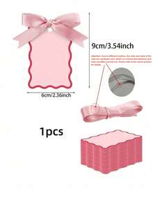 6/24pcs Scallop Shaped Name And Place Cards With Ribbon, DIY Wedding Table Number Cards, Wedding Party Decorations (Pink), Suitable For Weddings, Holiday Parties, Birthdays, Christmas And New Year, Various Celebrations - A - View 15