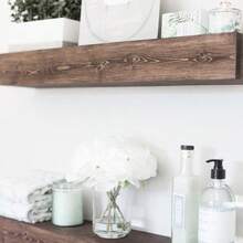 Wooden Floating Shelf,Floating Shelves,Farmhouse Room Decor,Rustic Floating Shelf,Ledge Shelf,Bracket Shelf,Modern Home Decor Shelves - View 7