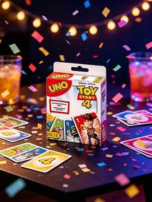 UNO 4 聯名桌上遊戲卡牌，多人休閒派對桌上卡牌遊戲，成人家庭互動趣味遊戲卡，派對團隊建設娛樂收藏桌上遊戲禮物 - UNO 玩具總動 - 查看 2