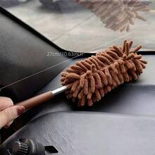 Extendable Car Wash Brush, Soft Microfiber Material, Pink, Multi-Purpose Interior & Exterior Cleaning Brush - A - View 2