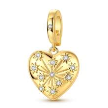 1pc 18K Gold Plated Cat Dog Pet Enamel Lucky Cat Moon Star Heart Charm Bead Suitable For Bracelet Necklace DIY Jewelry Making Gift For Girls Women Perfect Holiday Gift Creative Versatile Birthday Anniversary Wedding Favor Gift - Gold - View 13