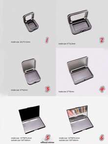 Palet Makeup Magnetik KOSONG dengan Cermin (Periksa Ukuran Sebelum Membeli), Organizer Kosmetik Perjalanan DIY untuk Eyeshadow & Bedak (Stiker Logam Diperlukan untuk Wadah Non-Magnetik) - MultiWarna - View 7