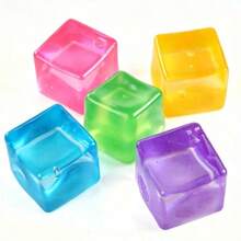 Squishy-5.5cm Large Ice Cube Squeeze Toy - Extra Large Ice Cube Squeeze Toy - Giant Ice Cube Squeeze Toy - Maltose Ice Cube Squeeze Toy - Transparent And Malleable - Stress Relief - Anxiety Relief - Durable - Desktop Decoration - Easter Gift - Stress Relief Item - Birthday Gift - Perfect Gift - Surprise Gift! - Multicolor - View 9