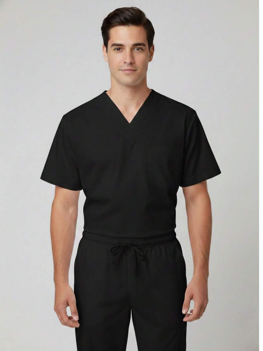 Repellent Surgical Uniform All Regular Pocket Valentin Model For Men - Black - View 1