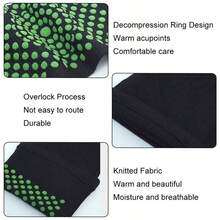 Mugwort Self-Heating Knee Pad, Thermal Knee Support, Suitable For Knee Joint Warmth And Cold Protection In Autumn/Winter, Yoga Pilates Home Exercise Fitness Protection - Black - View 9