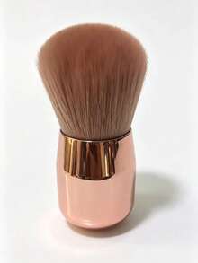 Portable Mini Kabuki Foundation Brush (1pc) – Pink Travel Makeup Brush; Fluffy Blending Brush, Suitable For Liquid Foundation, Blush And Setting Powder; Daily Essential For Women And Girls, Perfect For Travel And Home Use. - Pink - View 13