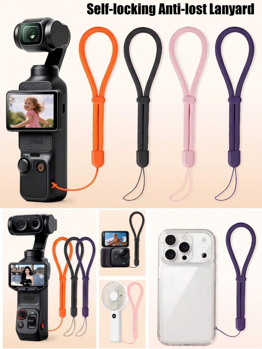 Kompatibel dengan Pocket 4 Pro/3, Tali Pergelangan Tangan untuk Ponsel, Aksesori Pelindung Kamera Olahraga, Tali Pergelangan Tangan Pendek, Hadiah Ulang Tahun, Pemegang Cincin untuk Keluarga dan Teman, Pegangan Cincin Ponsel, Aksesori Ponsel - View 1