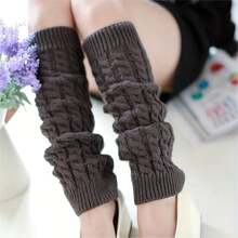 1 Pair Women's Stirrup Leg Warmers, Slouchy College Style, Versatile Spring/Autumn/Winter Fashion Knitted Minimalist - Multicolor - View 2