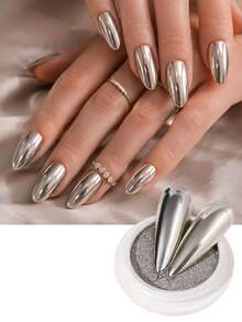 6 Caixas de Pó Metálico Espelhado para Unhas, Pó de Glitter para Outono e Inverno, Pigmento para Unhas Dourado, Champanhe, Marrom e Prata, Decoração de Manicure, Pó Espelhado Mágico Fino, Acessórios para Unhas para Mulheres&Meninas, Salão DIY - Multicolorido - Visão 7