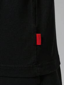 Jordan Men's AS FLT ES 96 OS PCH SS CRW Short Sleeve T-Shirt Knit Collarless Short TIO0035-010 - Black - View 5