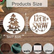 64pcs/Set 3-Inch Christmas Element Painting Stencils - Reusable, Suitable For Home Decor, Wall Art, DIY Greeting Card Making, Gift Making, Fabric Painting, Cookie Making. Includes Snowflakes, Trees, Gifts And More, Perfect For Christmas Crafts. - Sets - View 3